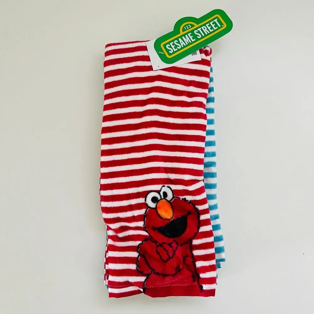SESAME STREET Red White Blue Elmo and Cookie Monster Kitchen Towels, Set of 2